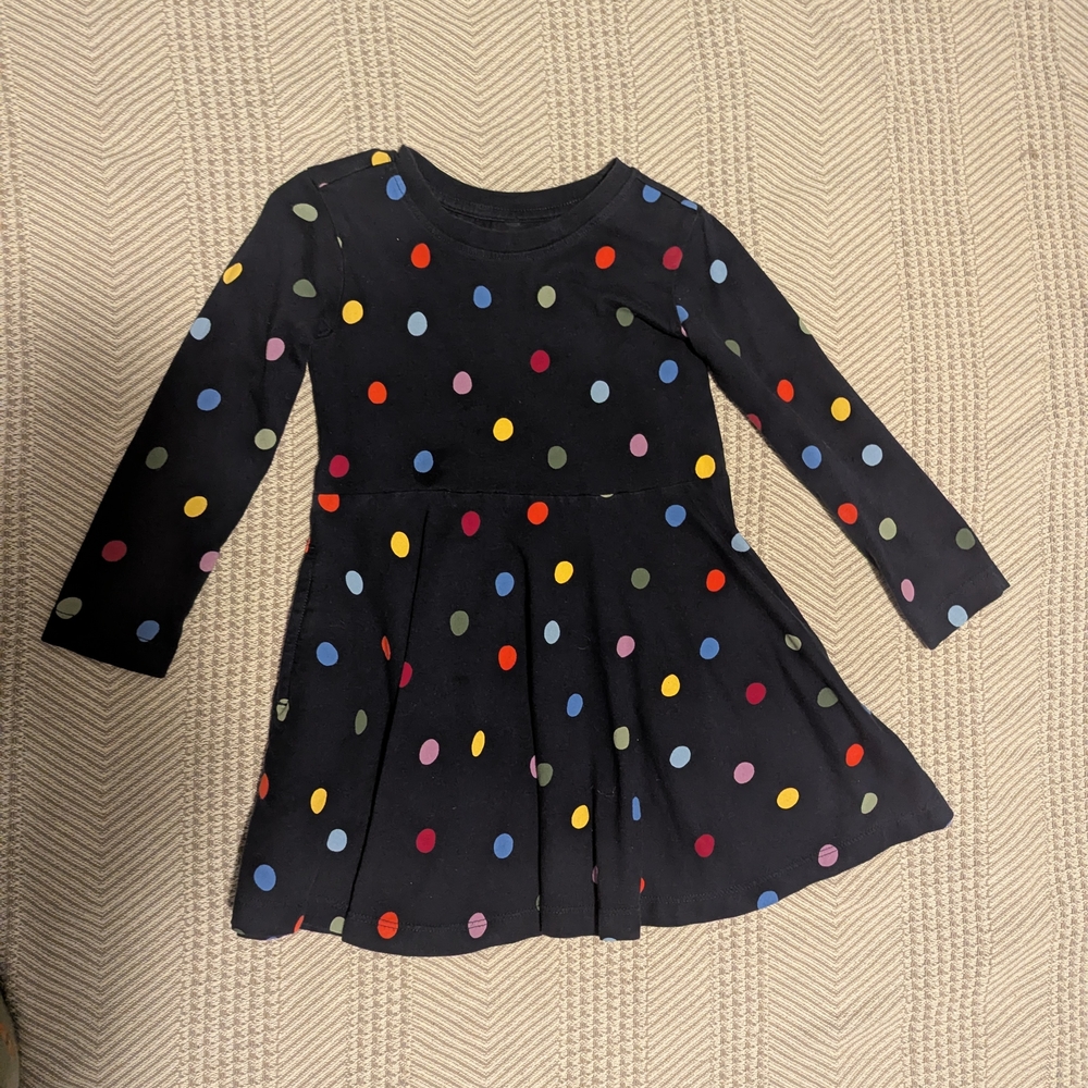 Primary Multicolor Polka Dot Kids Dress